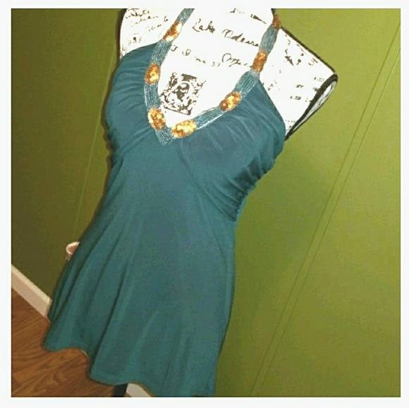 Blu Heaven Tops - Gorgeous Hunter Green Halter Top